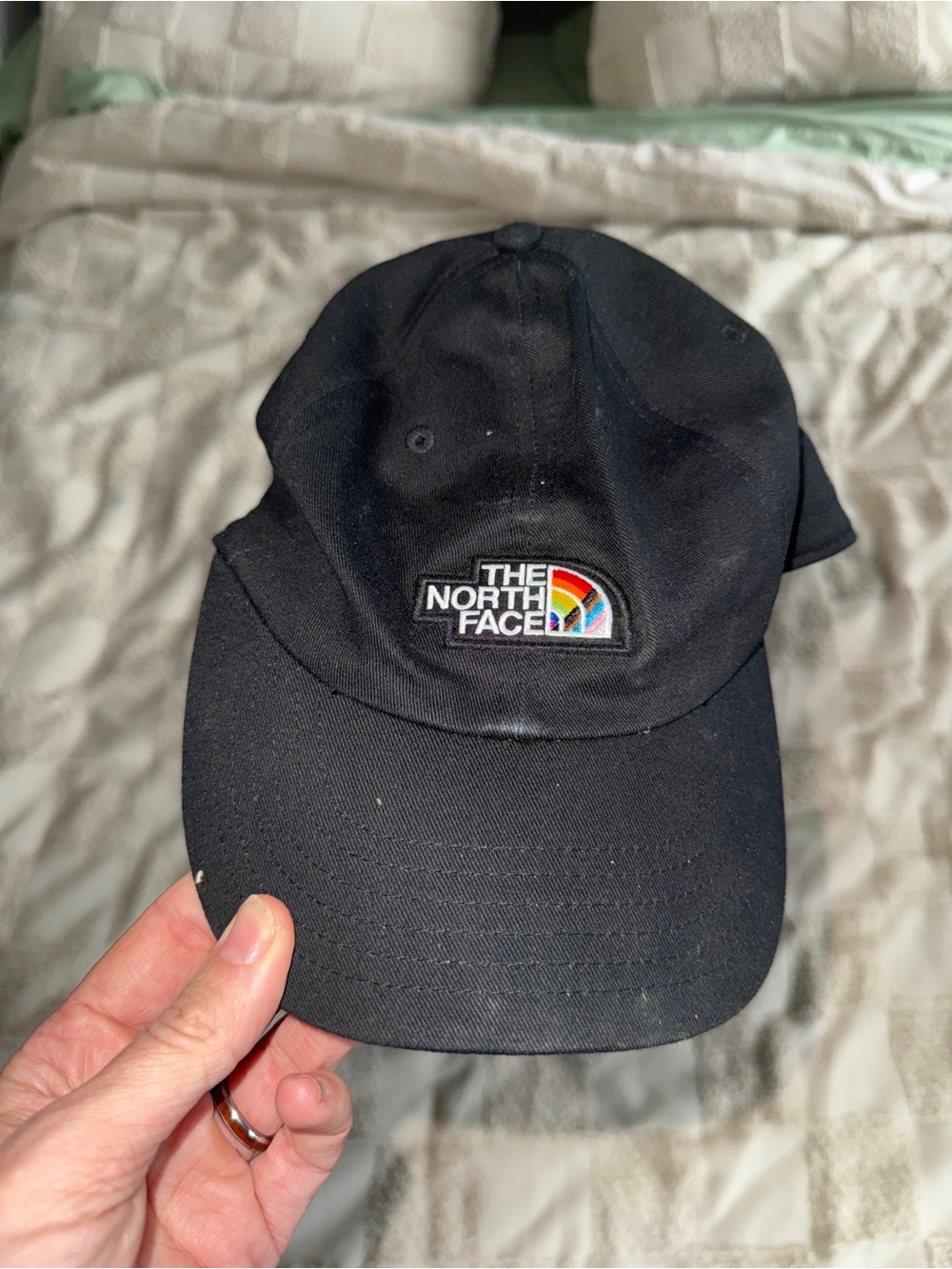 The North Face Black Cap with Rainbow Arch Logo